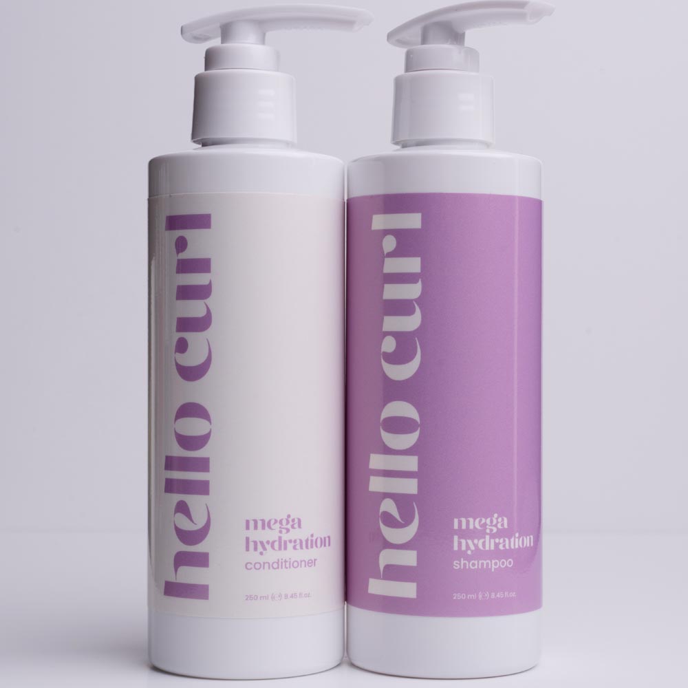 HELLO CURL Mega Hydration Shampoo + Conditioner Duo Pack